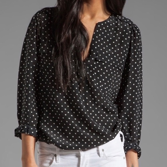Joie | Polkadot Silk Blouse - Picture 11 of 16